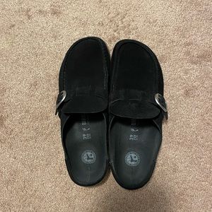 Black Buckley Birkenstock Clogs